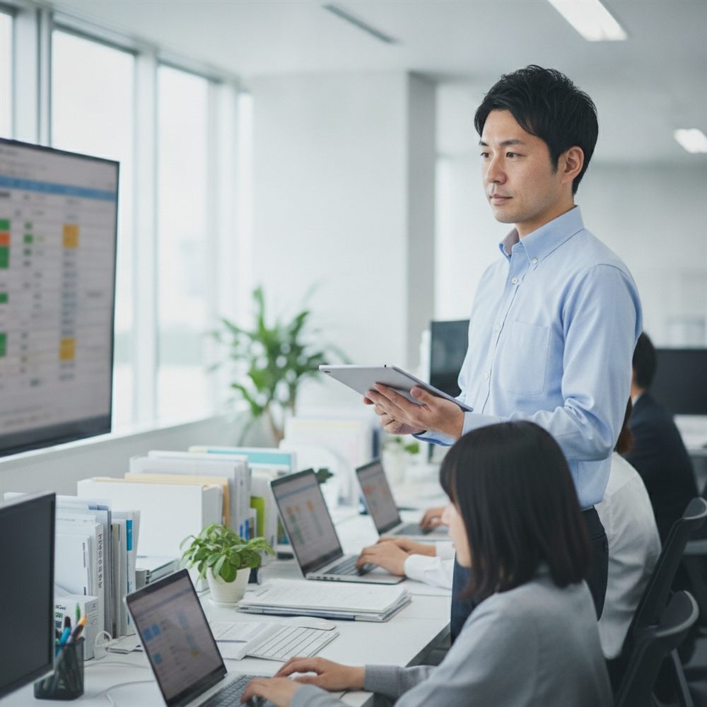 入金状況を一覧で確認する様子