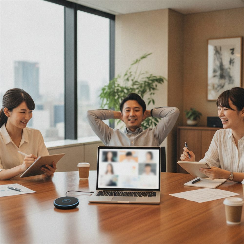 オンライン会議を記録するイメージ