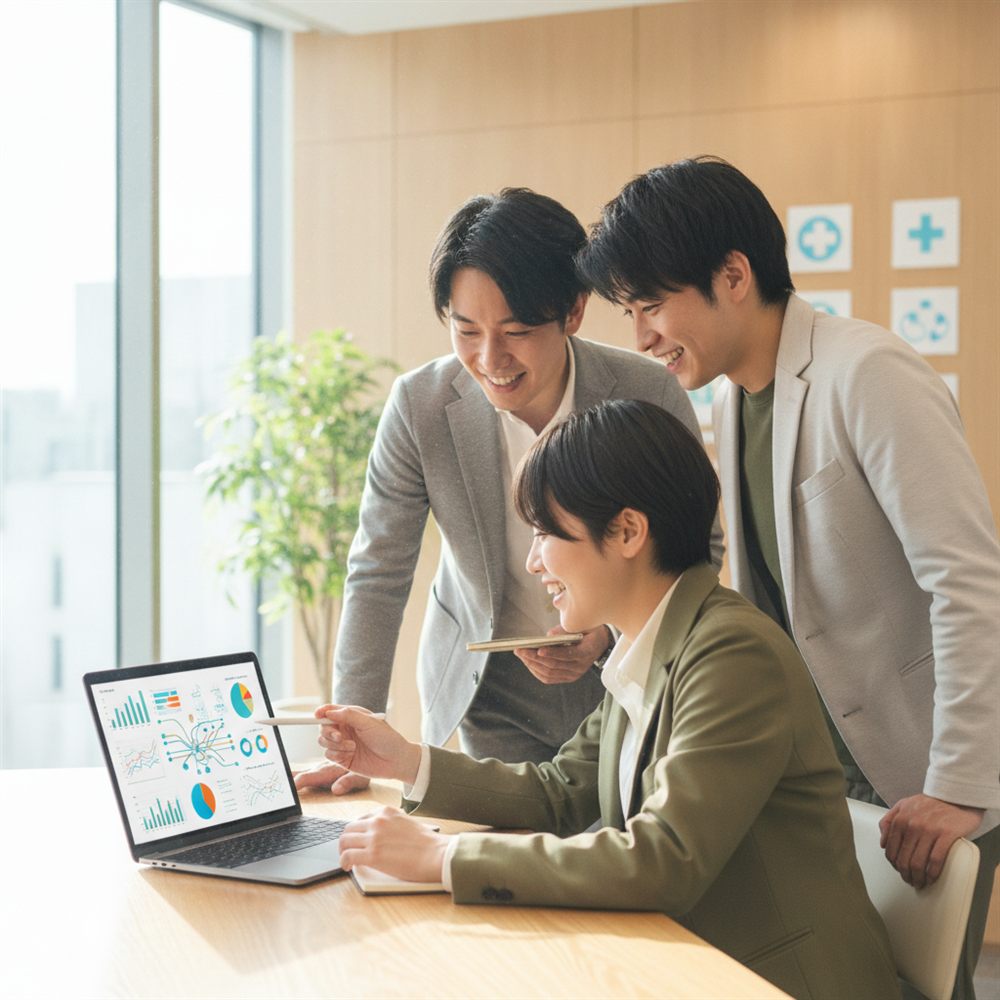 自作ダッシュボードを囲むチーム